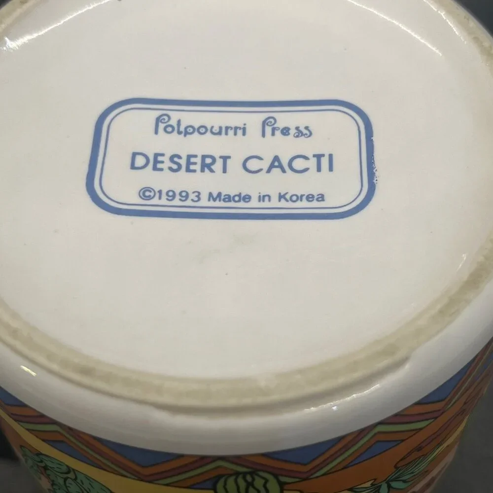 Potpourri Press Desert Cacti Saguaro Cactus Colorful '93 Arizona Coffee Mug 12oz
